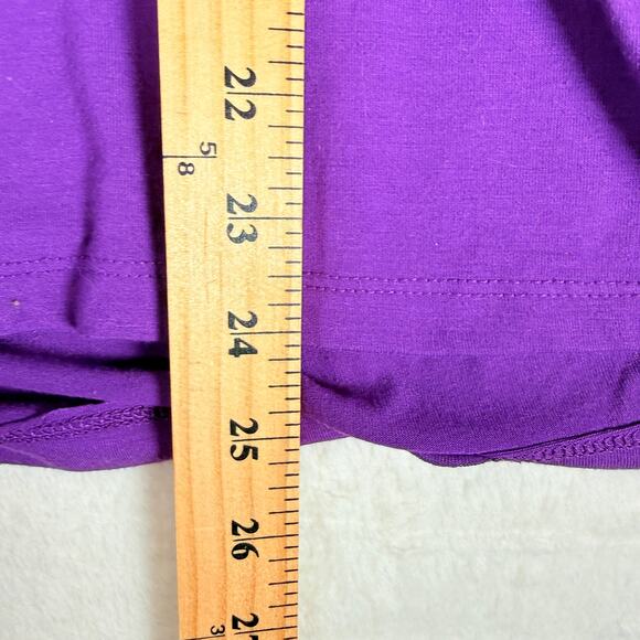 Vintage NY & Company Women's Purple Stretch Top Size Large 3/4 Sleeve - Picture 5 of 7